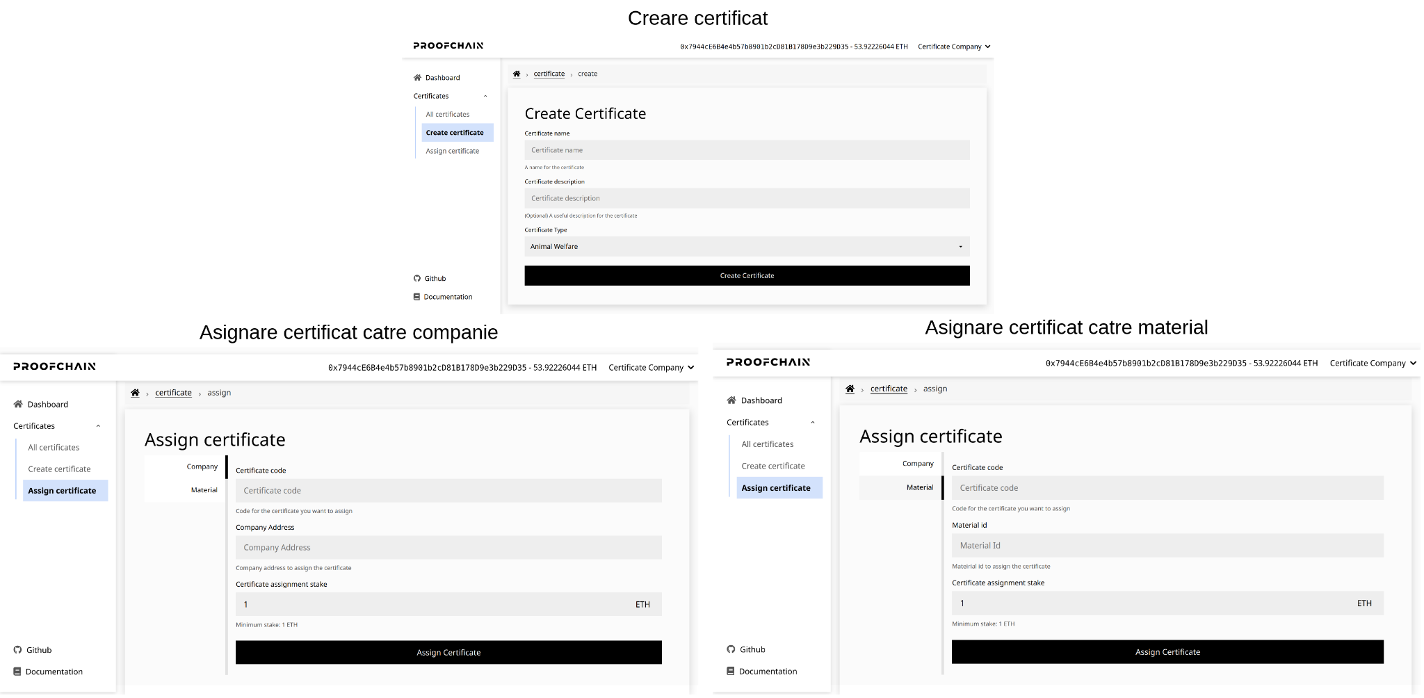 Create certificate