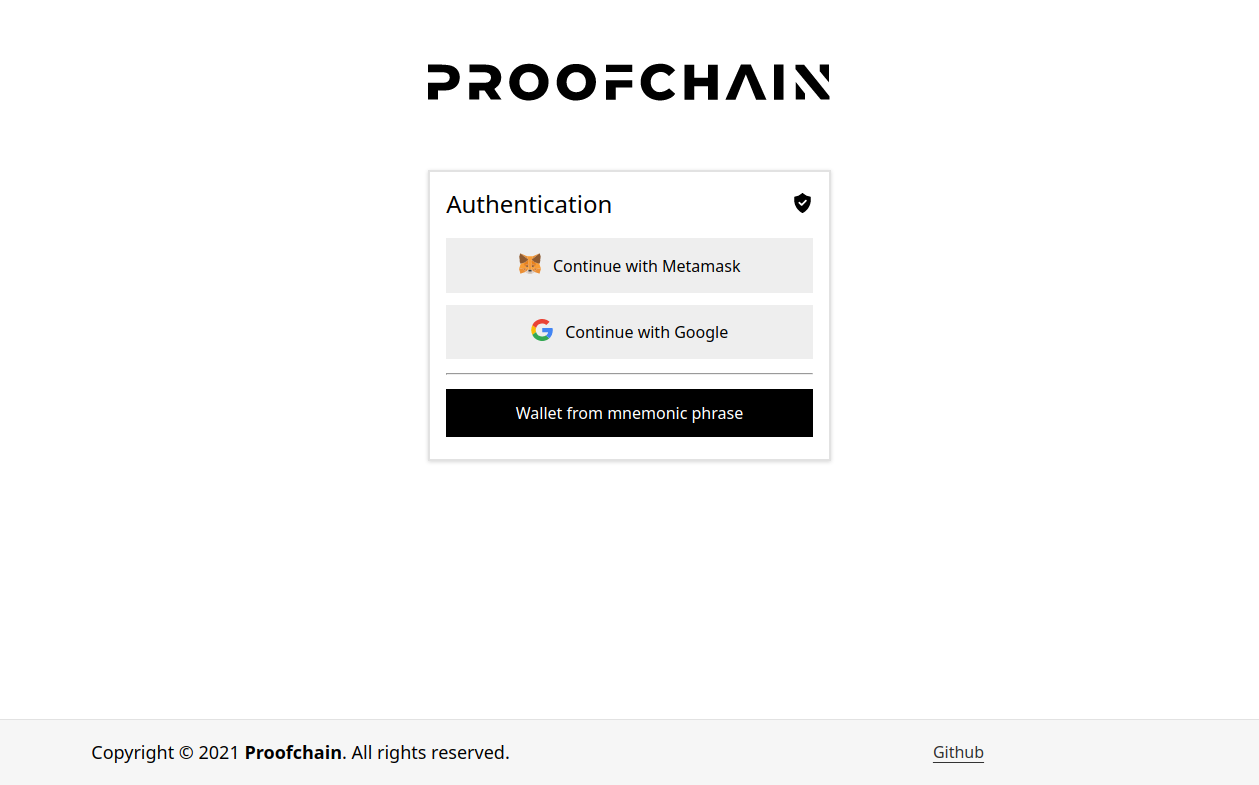 Authentication Page